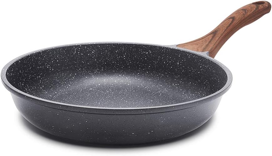 Granite Non-Stick Frying Pan with Wooden Handle