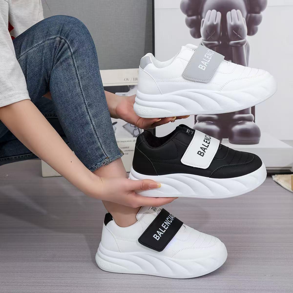 Women’s Casual Sneakers with Wide Velcro Strap and Cushioned Sole