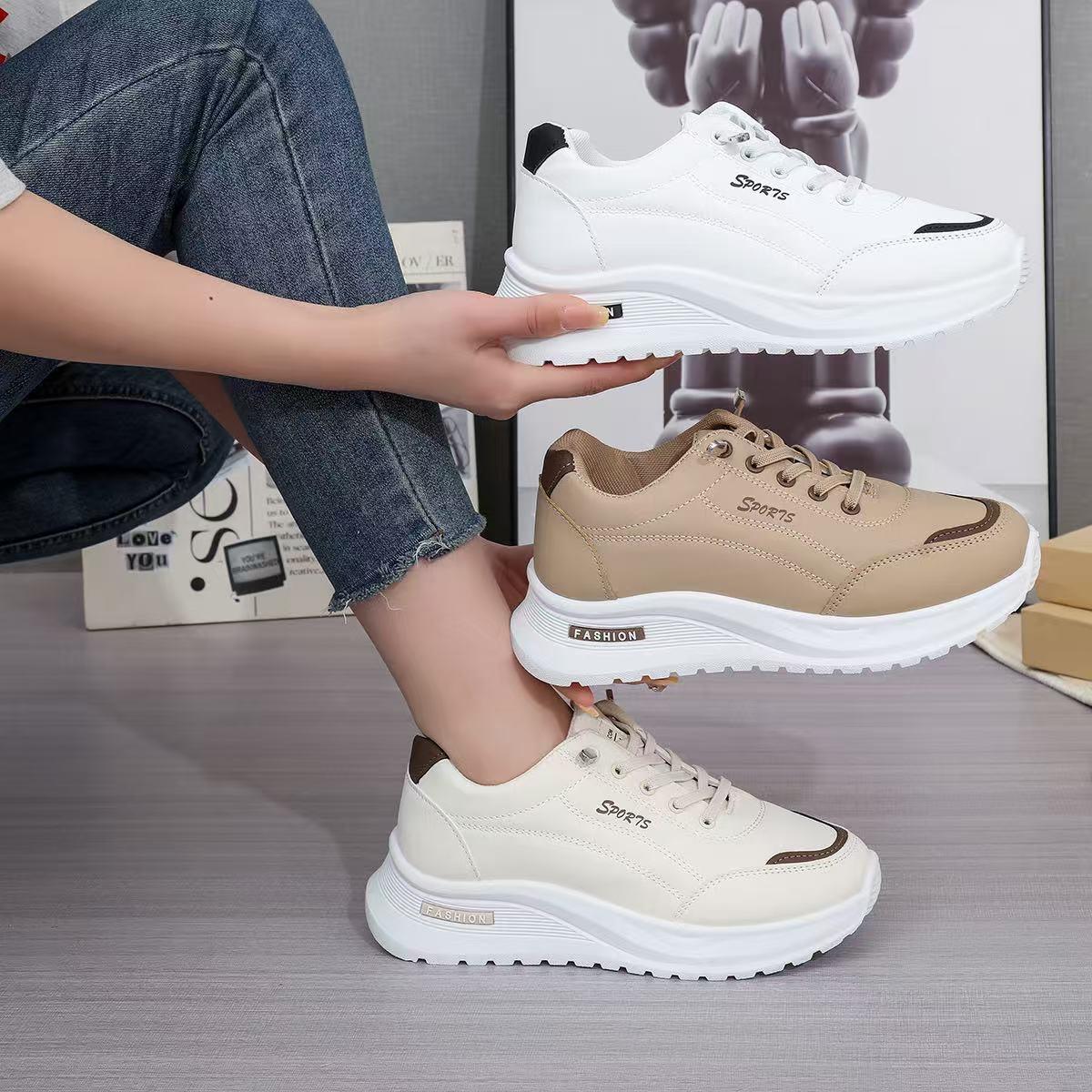 Women’s Casual Sport Sneakers with Lace-Up Design and Cushioned Sole