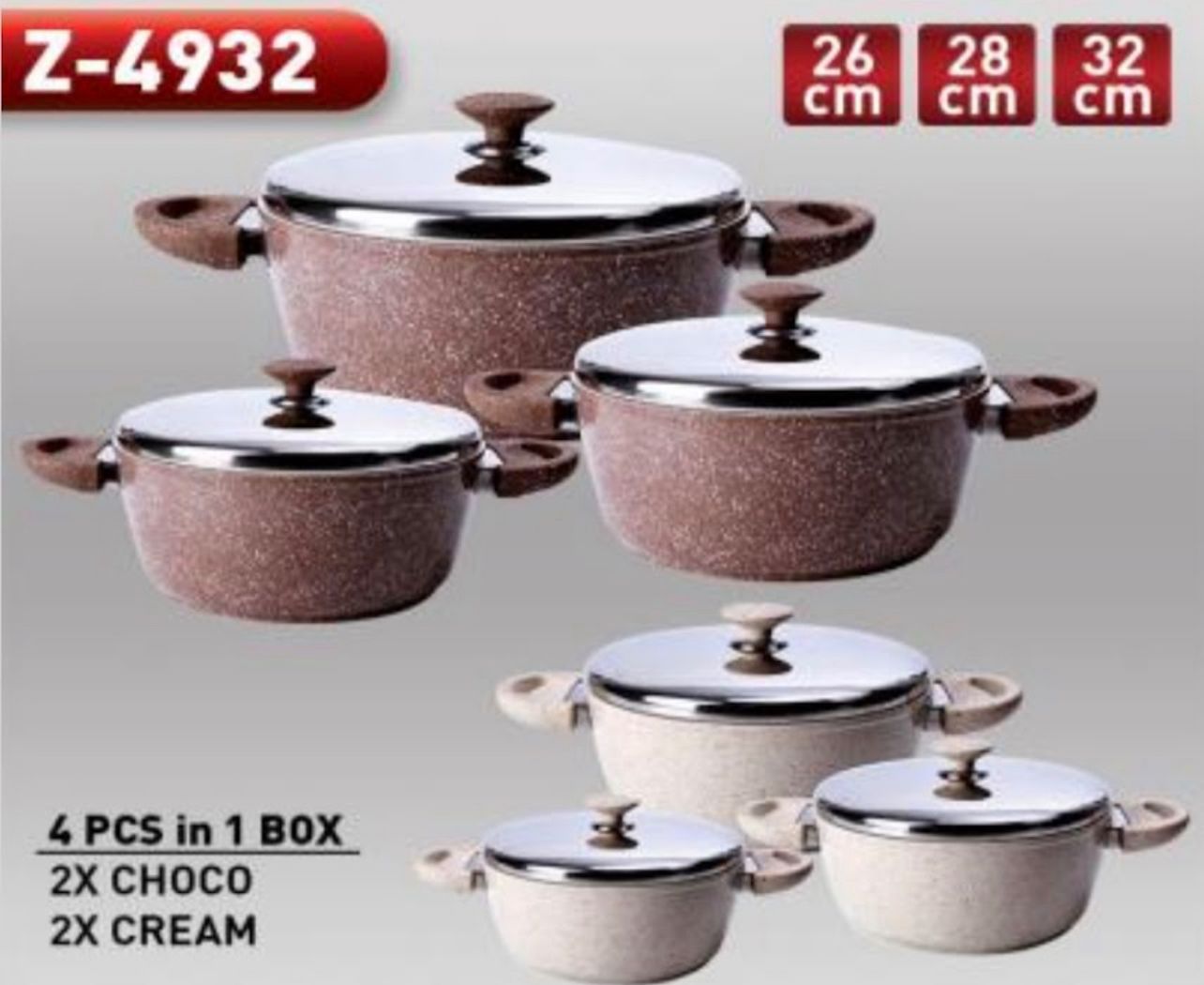 Granite Cooking Pot Set with Lids Model: Z-4932