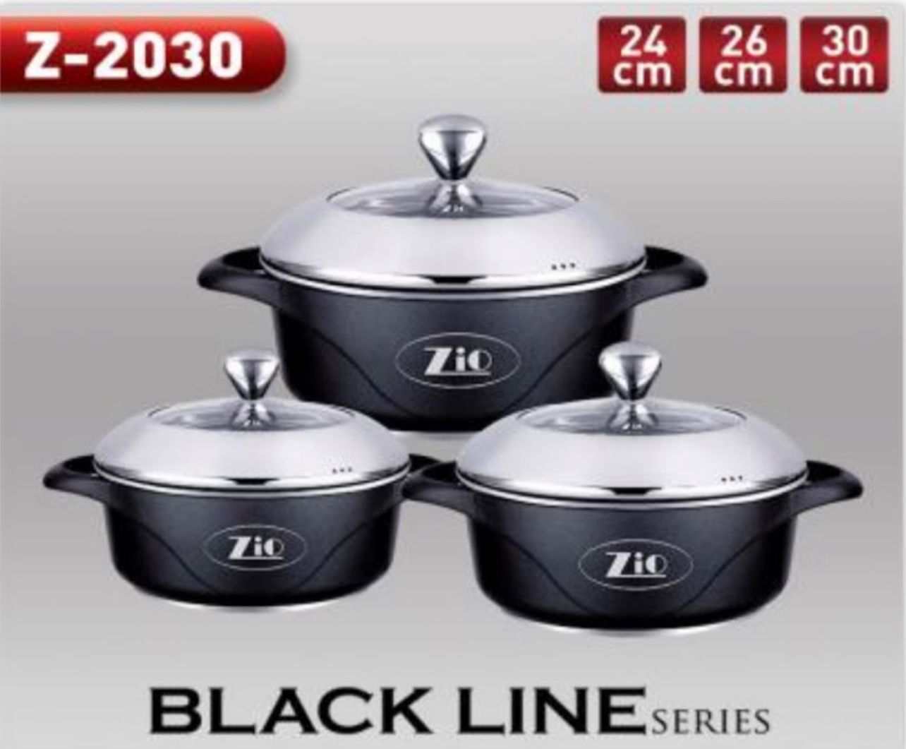 ZIO Black Line Cookware Set – 3 Pieces